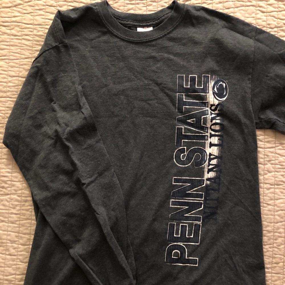 GRAY PENN STATE LONG SLEEVE T SHIRT SIZE MED